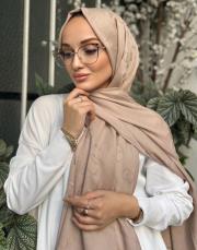 bej 241-3002 imannoor zincir kare pamuk ipek şal 3