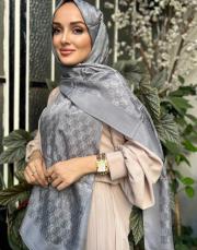 gri 251-3029 imannoor dama logo shiny jakar şal 2