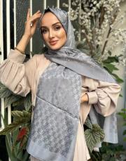 gri 251-3029 imannoor dama logo shiny jakar şal 3