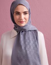 gri 251-3029 imannoor dama logo shiny jakar şal 6