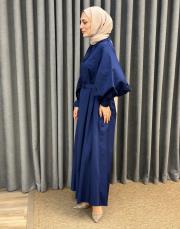 lacivert 30010 senna mısty rose elbise 2