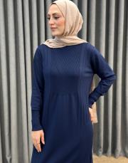 lacivert 26k 509 nuss elbise 2