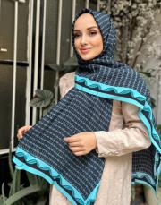 black 251-3019 imannor aşkın kanalları floş viskon şal