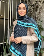 black 251-3019 imannor aşkın kanalları floş viskon şal 2