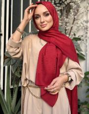 bordo 3052 imannoor zincir desen jakar şal 2