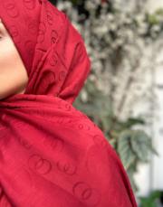 bordo 3052 imannoor zincir desen jakar şal 4
