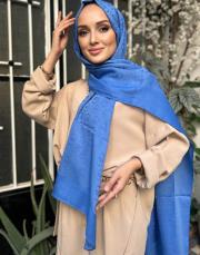 açık mavi 3052 imannoor zincir desen jakar şal 2