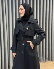 siyah 5019 missemramiss trençkot 2