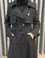 siyah 5019 missemramiss trençkot 5