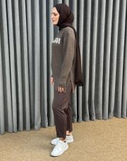 kahve 5014 missemramiss triko kazak 3