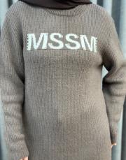 kahve 5014 missemramiss triko kazak 5