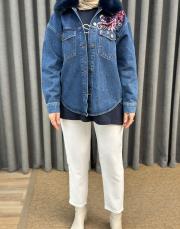 denim 4909 missemramiss kürklü ceket 4