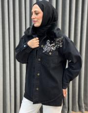 antrasit 4909 missemramiss kürklü ceket