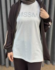 ekru 4877 missemramiss taşlı tşört