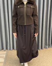 kahve 4895 missemramiss kürklü kua çeket 4