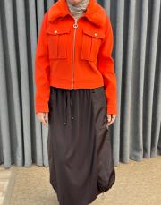 kırmızı 4895 missemramiss kürklü kua çeket 5