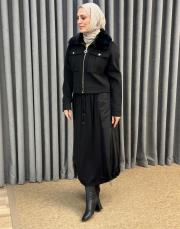 siyah 4895 missemramiss kürklü kua çeket 2