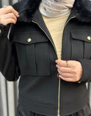 siyah 4895 missemramiss kürklü kua çeket 6