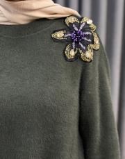 haki 4870 missemramiss violetto fleur angora bluz 5