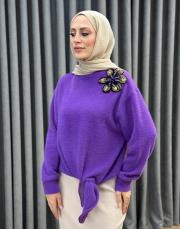 mor 4870 missemramiss violetto fleur angora bluz