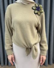 bej 4870 missemramiss violetto fleur angora bluz 3