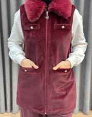 bordo 6607 aişe moda yelek 3