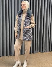 leopar 6607 aişe moda yelek 2