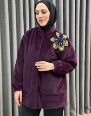 bordo 4879 missemramiss velle kaşe ceket