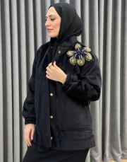 siyah 4879 missemramiss velle kaşe ceket