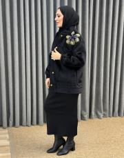 siyah 4879 missemramiss velle kaşe ceket 3