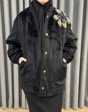 siyah 4879 missemramiss velle kaşe ceket 4