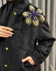 siyah 4879 missemramiss velle kaşe ceket 6