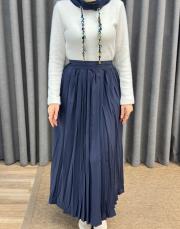 ekru lacivert 4901 missemramiss lumore elbise 4