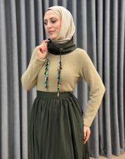 camel haki 4901 missemramiss lumore elbise 2