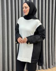 ekru gri 5015 missemramiss angora tunik