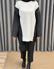 ekru gri 5015 missemramiss angora tunik 5