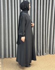 siyah 252562 micca soft modal içerikli şal detaylı kap 3