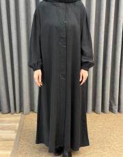 siyah 252562 micca soft modal içerikli şal detaylı kap 5