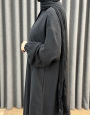 siyah 252562 micca soft modal içerikli şal detaylı kap 6