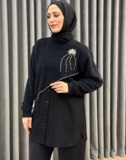 siyah 5007 missemramiss angora tunik