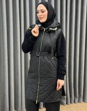 siyah 5044 missemraniss kapitone yelek 3