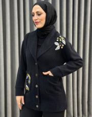 siyah 4882 missemramiss angora ceket