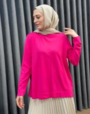 fuşya 26k 902 nuss triko bluz