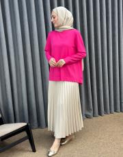 fuşya 26k 902 nuss triko bluz 2