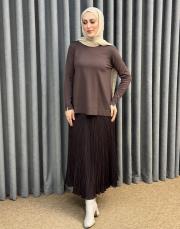 kahve 26k 902 nuss triko bluz 2