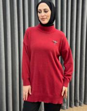 kırmızı 26k 7000 nuss angora kazak