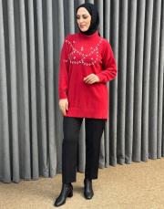kırmızı 26k 7002 nuss angora tunik 2