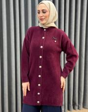 bordo 26k 7005 nuss angora hırka