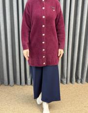 bordo 26k 7005 nuss angora hırka 5