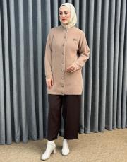 füme 26k 7005 nuss angora hırka 2